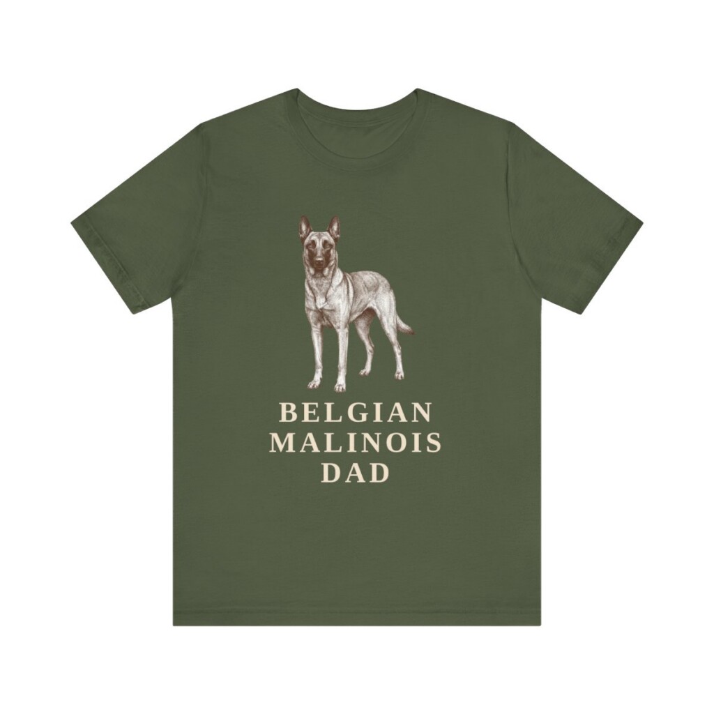 Belgian Malinois Dad Shirt, Vintage Dog Sketch Tee, Dog Dad Gift