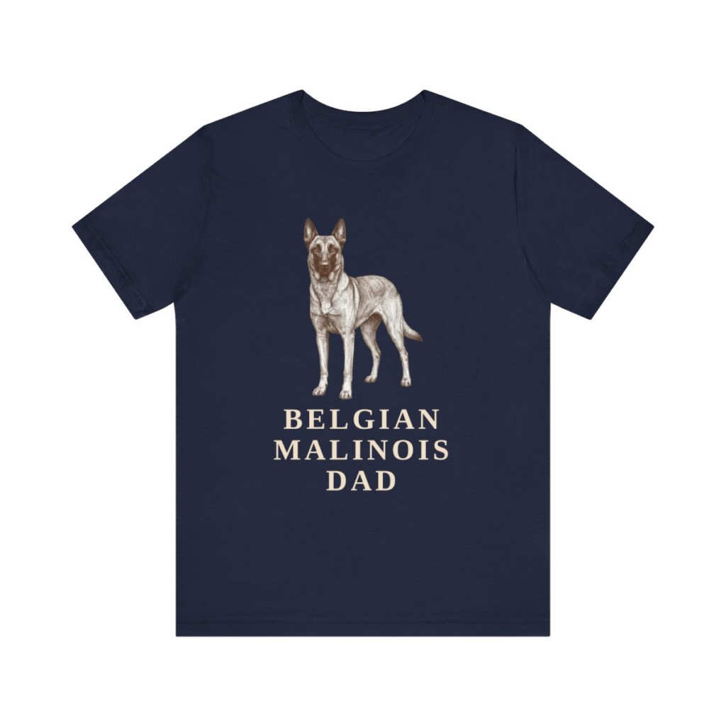 Belgian Malinois Dad Shirt, Vintage Dog Sketch Tee, Dog Dad Gift