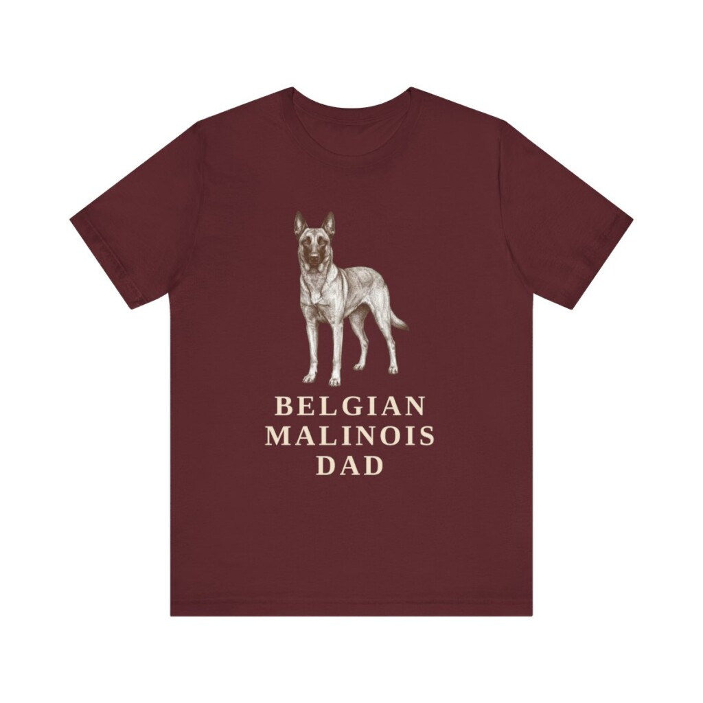 Belgian Malinois Dad Shirt, Vintage Dog Sketch Tee, Dog Dad Gift