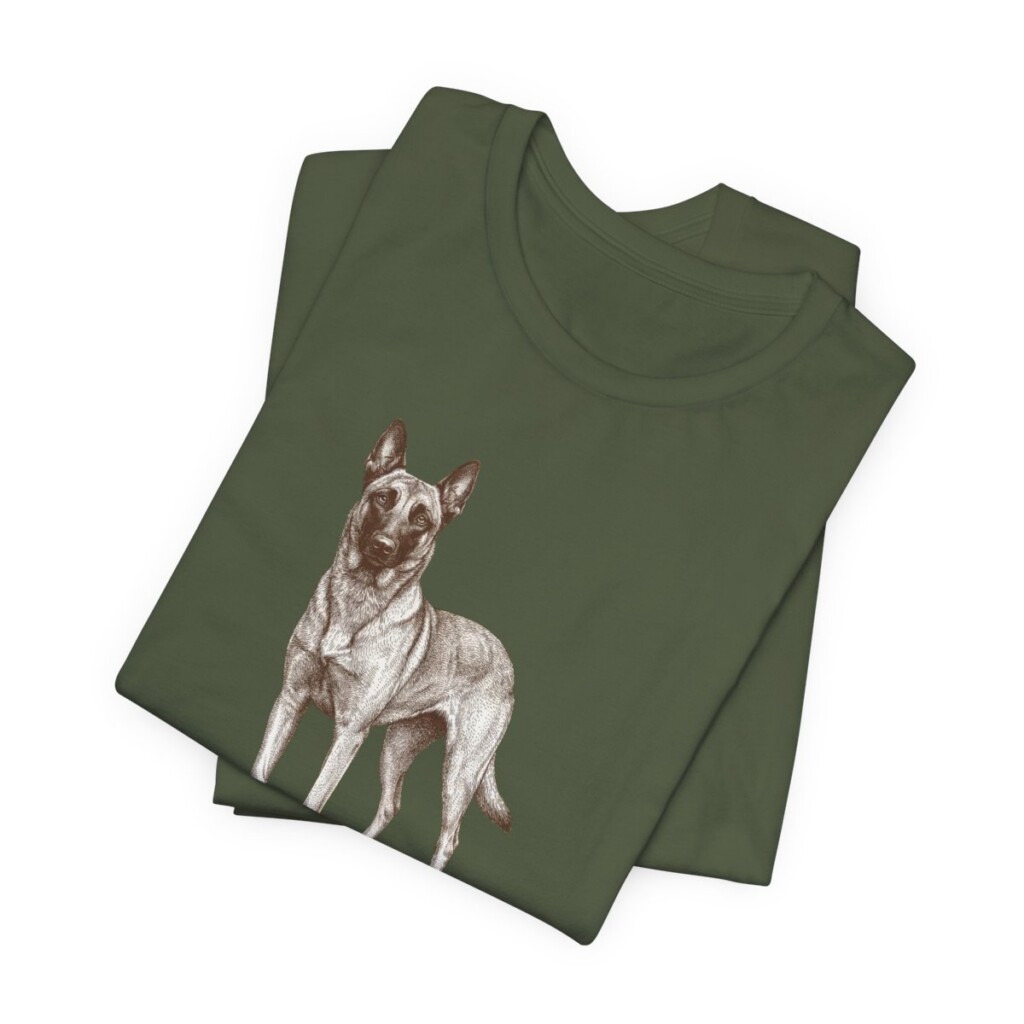 Belgian Malinois Dad Shirt, Vintage Dog Sketch Tee, Dog Dad Gift