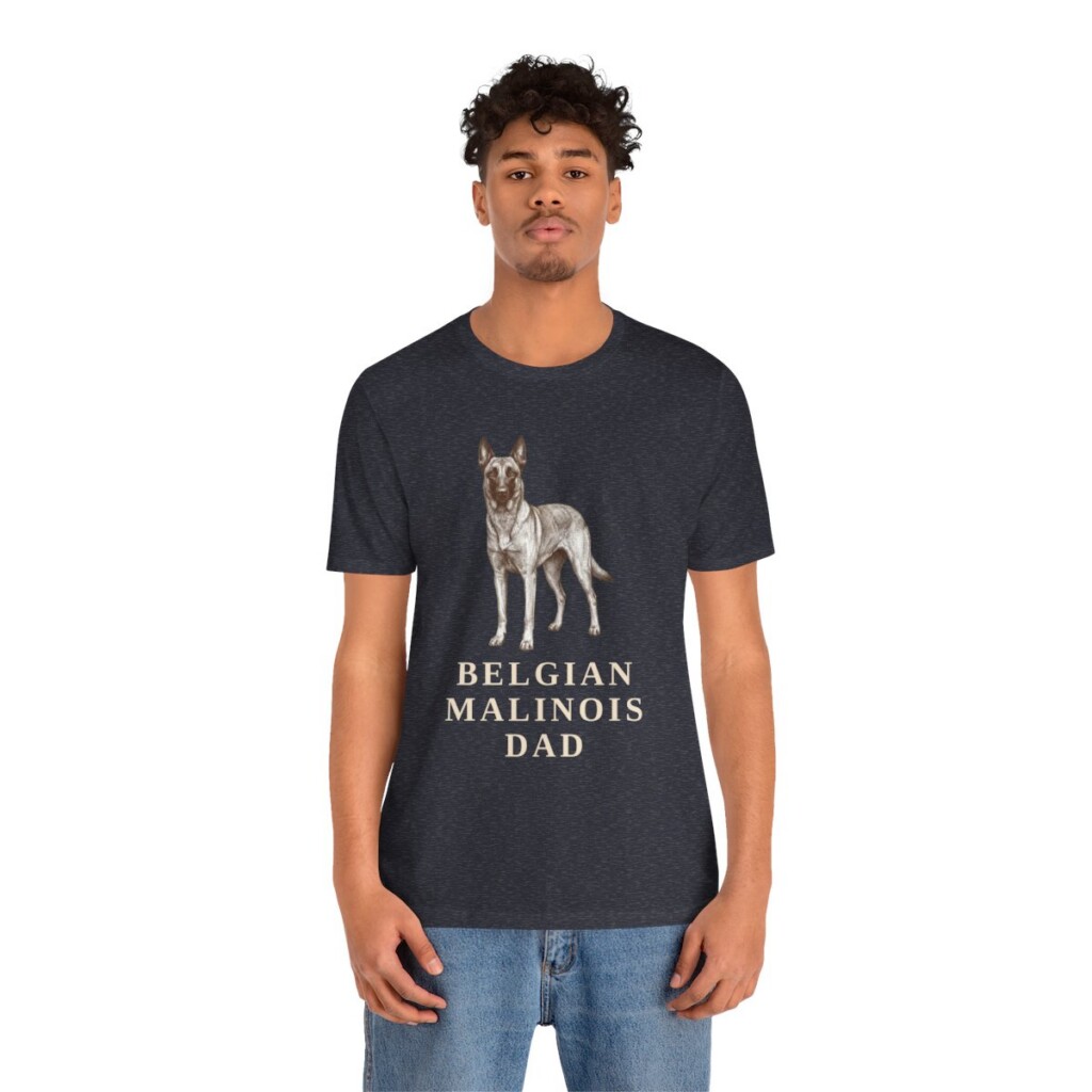 Belgian Malinois Dad Shirt, Vintage Dog Sketch Tee, Dog Dad Gift