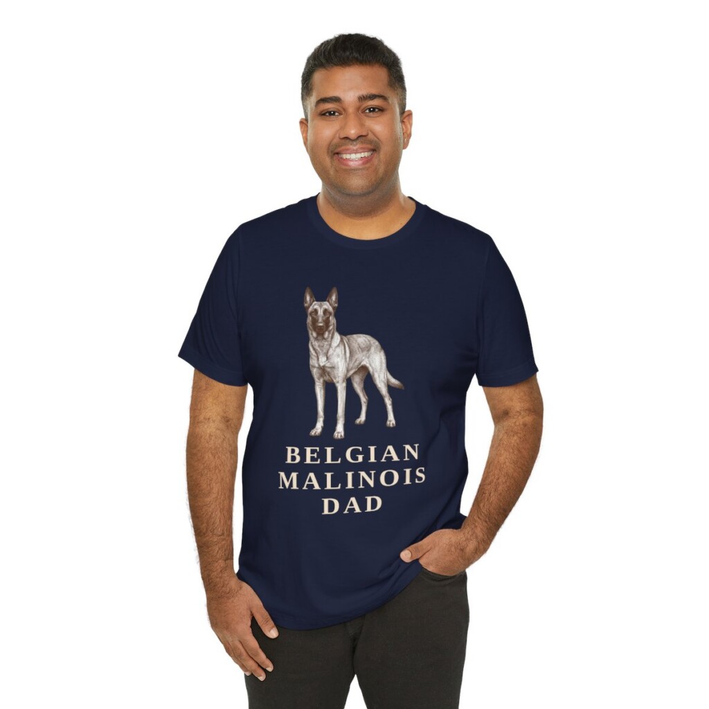Belgian Malinois Dad Shirt, Vintage Dog Sketch Tee, Dog Dad Gift