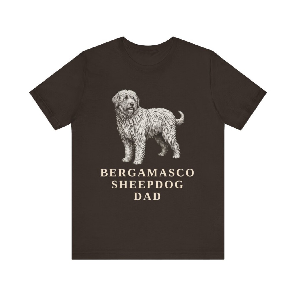Bergamasco Sheepdog Dad Shirt, Vintage Dog Sketch Tee, Dog Dad Gift