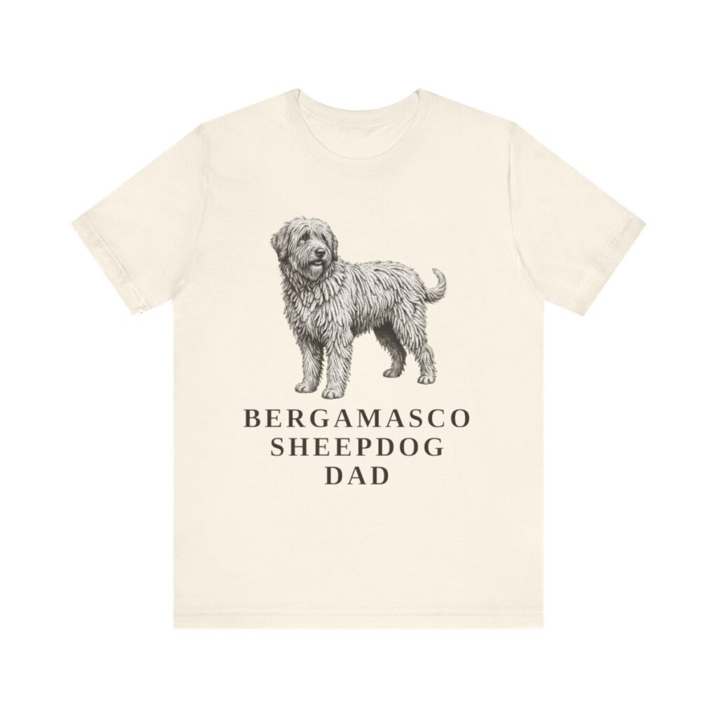 Bergamasco Sheepdog Dad Shirt, Vintage Dog Sketch Tee, Dog Dad Gift
