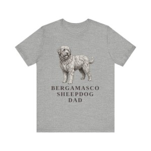 Bergamasco Sheepdog Dad Shirt, Vintage Dog Sketch Tee, Dog Dad Gift Bergamasco Sheepdog Dad Shirt, Vintage Dog Sketch Tee, Dog Dad Gift