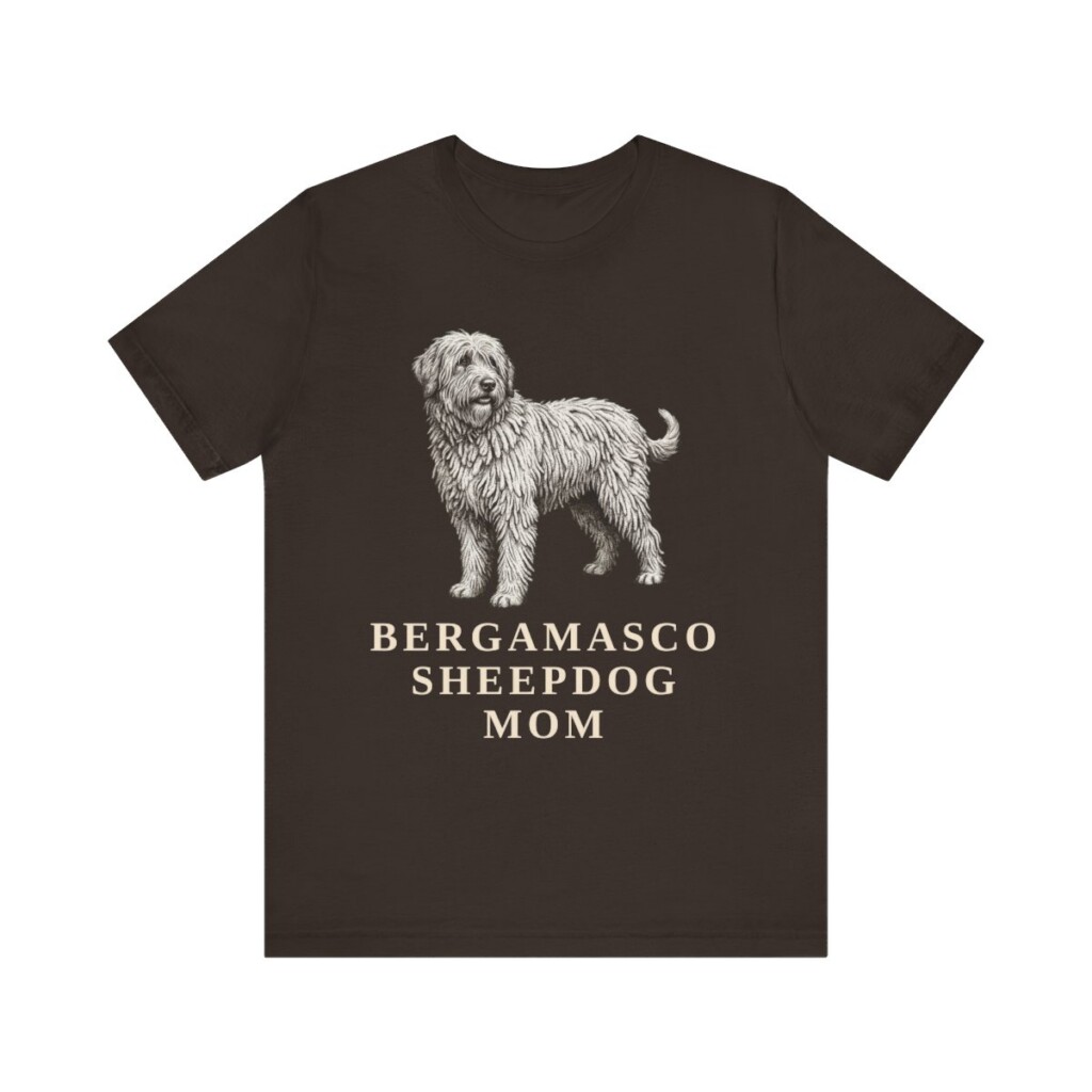 Bergamasco Sheepdog Mom Shirt, Vintage Dog Sketch Tee, Dog Mom Gift