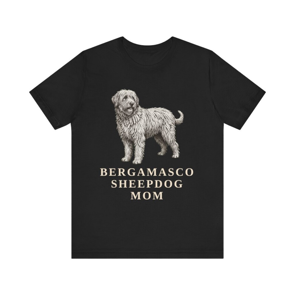 Bergamasco Sheepdog Mom Shirt, Vintage Dog Sketch Tee, Dog Mom Gift