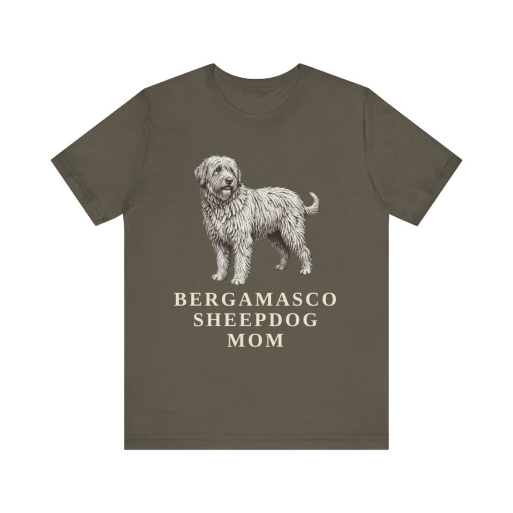 Bergamasco Sheepdog Mom Shirt, Vintage Dog Sketch Tee, Dog Mom Gift