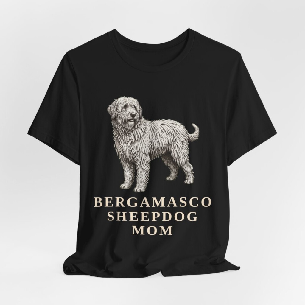 Bergamasco Sheepdog Mom Shirt, Vintage Dog Sketch Tee, Dog Mom Gift