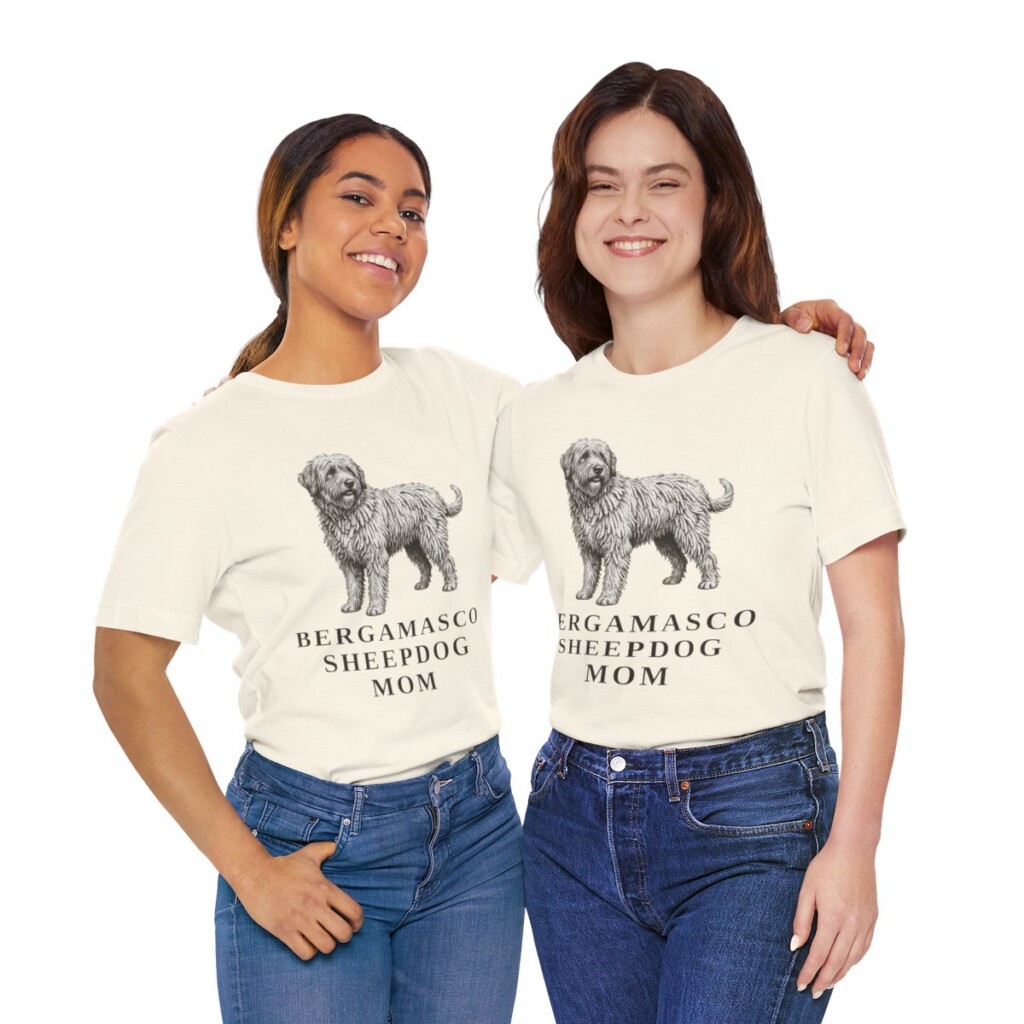 Bergamasco Sheepdog Mom Shirt, Vintage Dog Sketch Tee, Dog Mom Gift