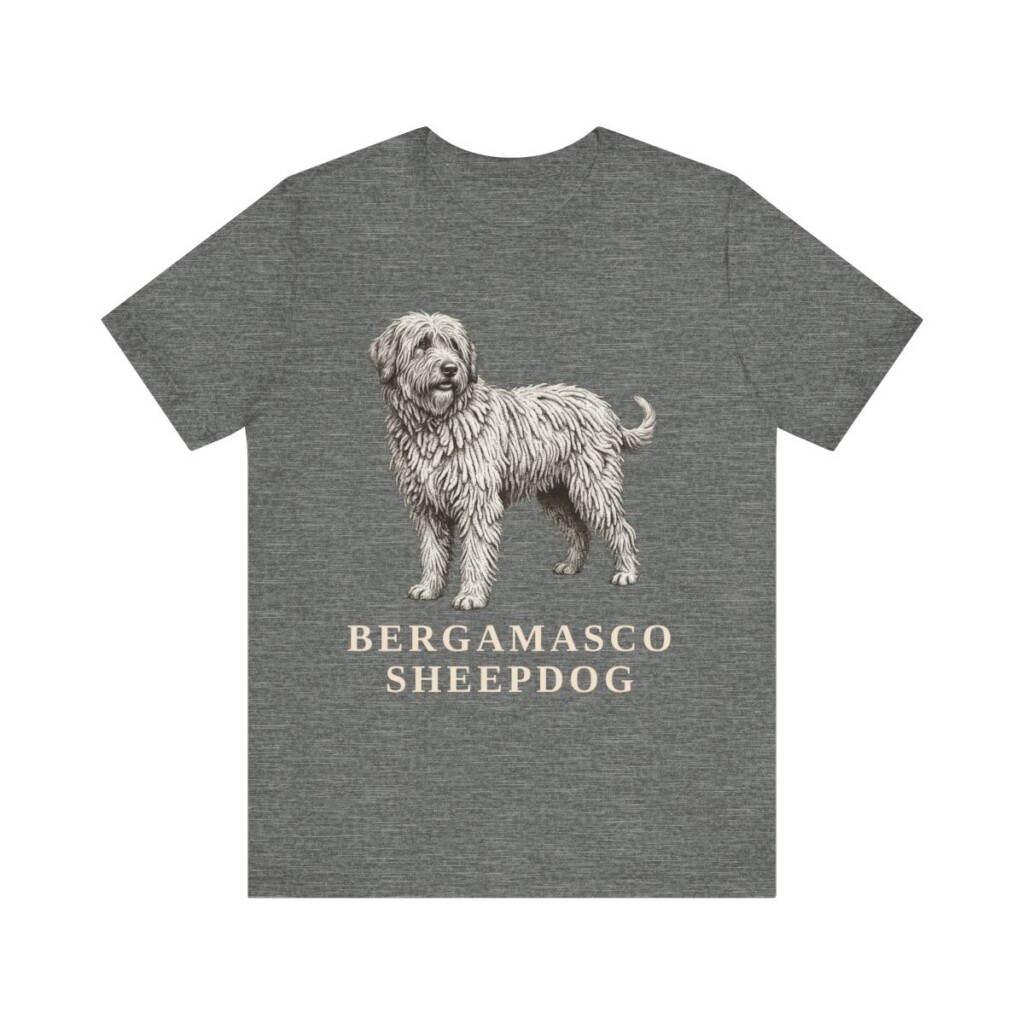 Bergamasco Sheepdog Lover Shirt, Vintage Dog Sketch Tee, Dog Lover Gift