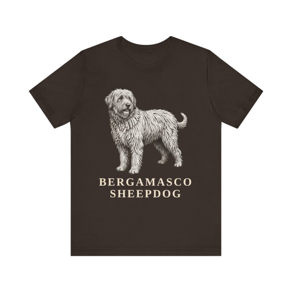 Bergamasco Sheepdog Lover Shirt, Vintage Dog Sketch Tee, Dog Lover Gift