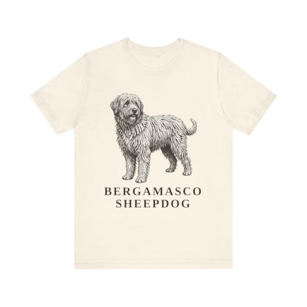 Bergamasco Sheepdog Lover Shirt, Vintage Dog Sketch Tee, Dog Lover Gift