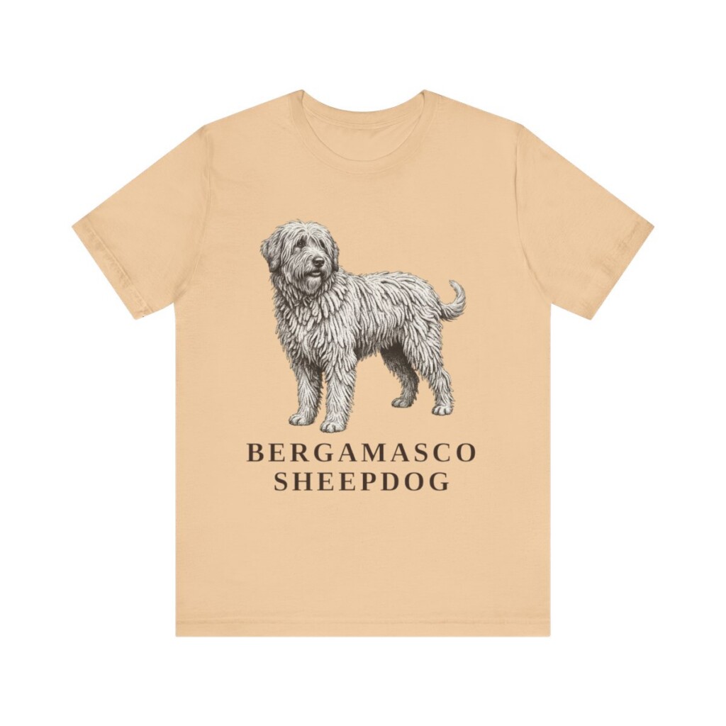 Bergamasco Sheepdog Lover Shirt, Vintage Dog Sketch Tee, Dog Lover Gift