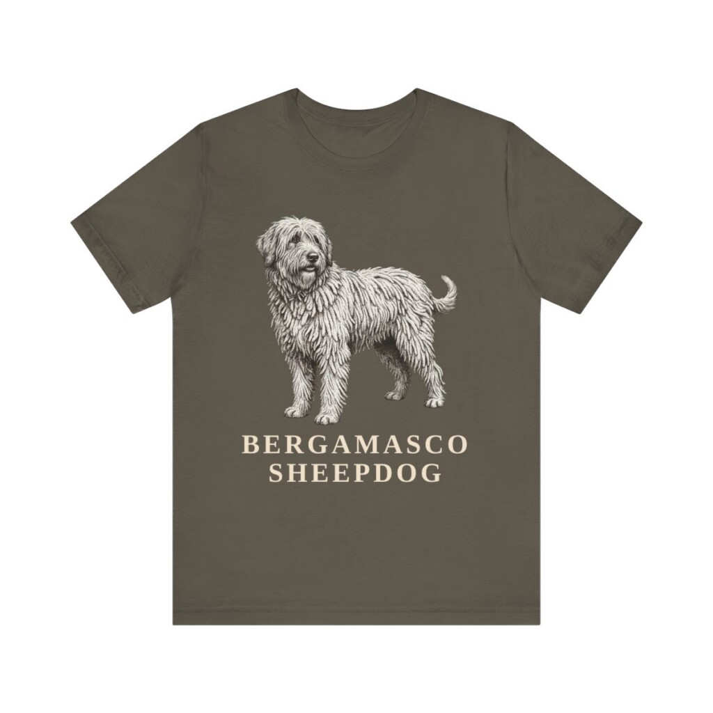 Bergamasco Sheepdog Lover Shirt, Vintage Dog Sketch Tee, Dog Lover Gift