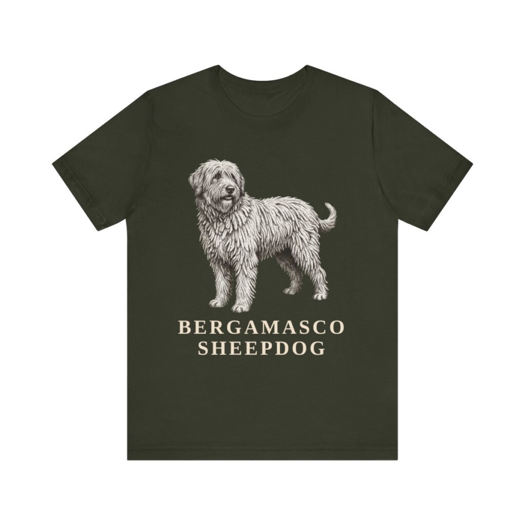 Bergamasco Sheepdog Lover Shirt, Vintage Dog Sketch Tee, Dog Lover Gift