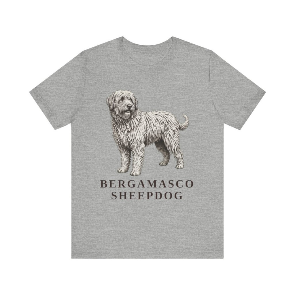 Bergamasco Sheepdog Lover Shirt, Vintage Dog Sketch Tee, Dog Lover Gift
