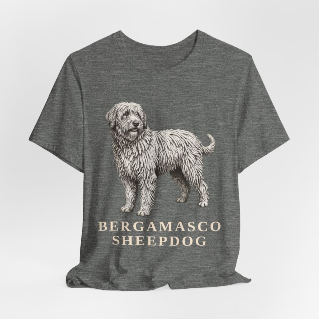 Bergamasco Sheepdog Lover Shirt, Vintage Dog Sketch Tee, Dog Lover Gift