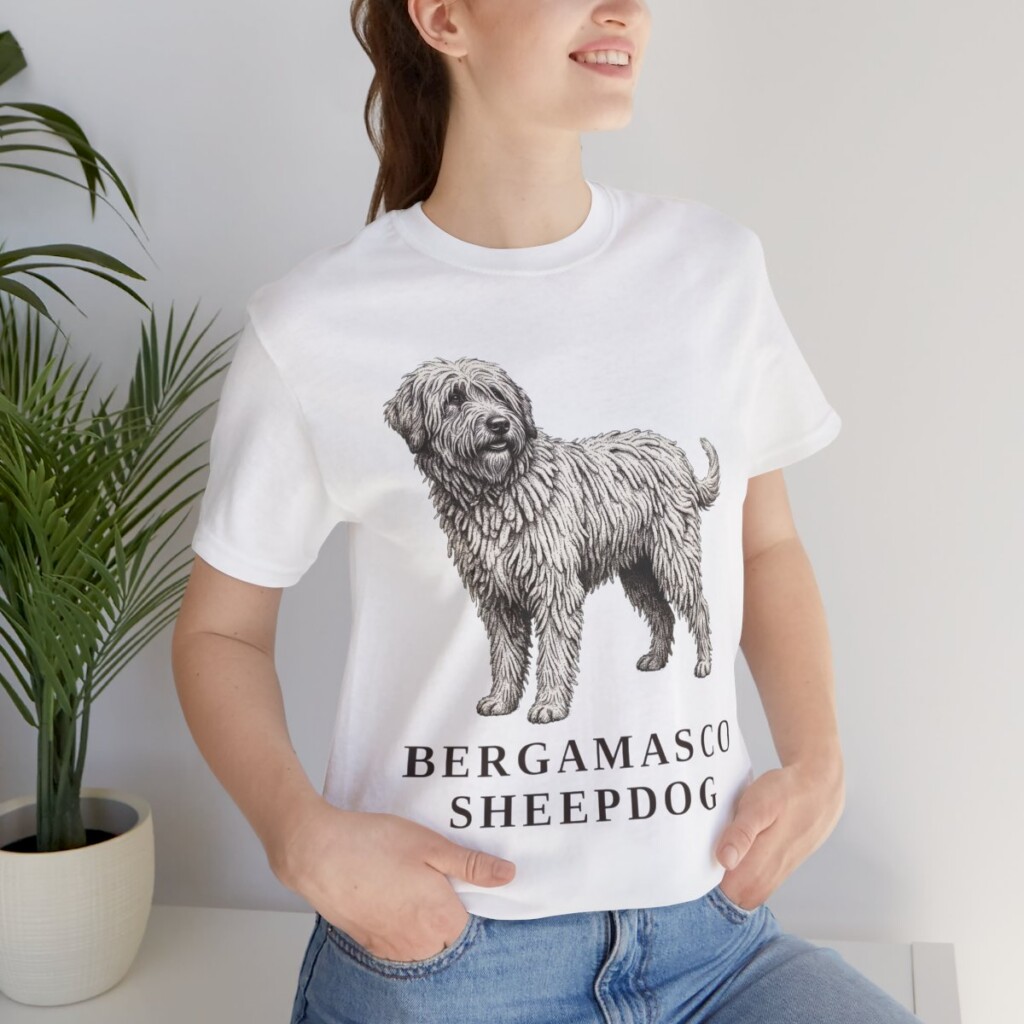 Bergamasco Sheepdog Lover Shirt, Vintage Dog Sketch Tee, Dog Lover Gift