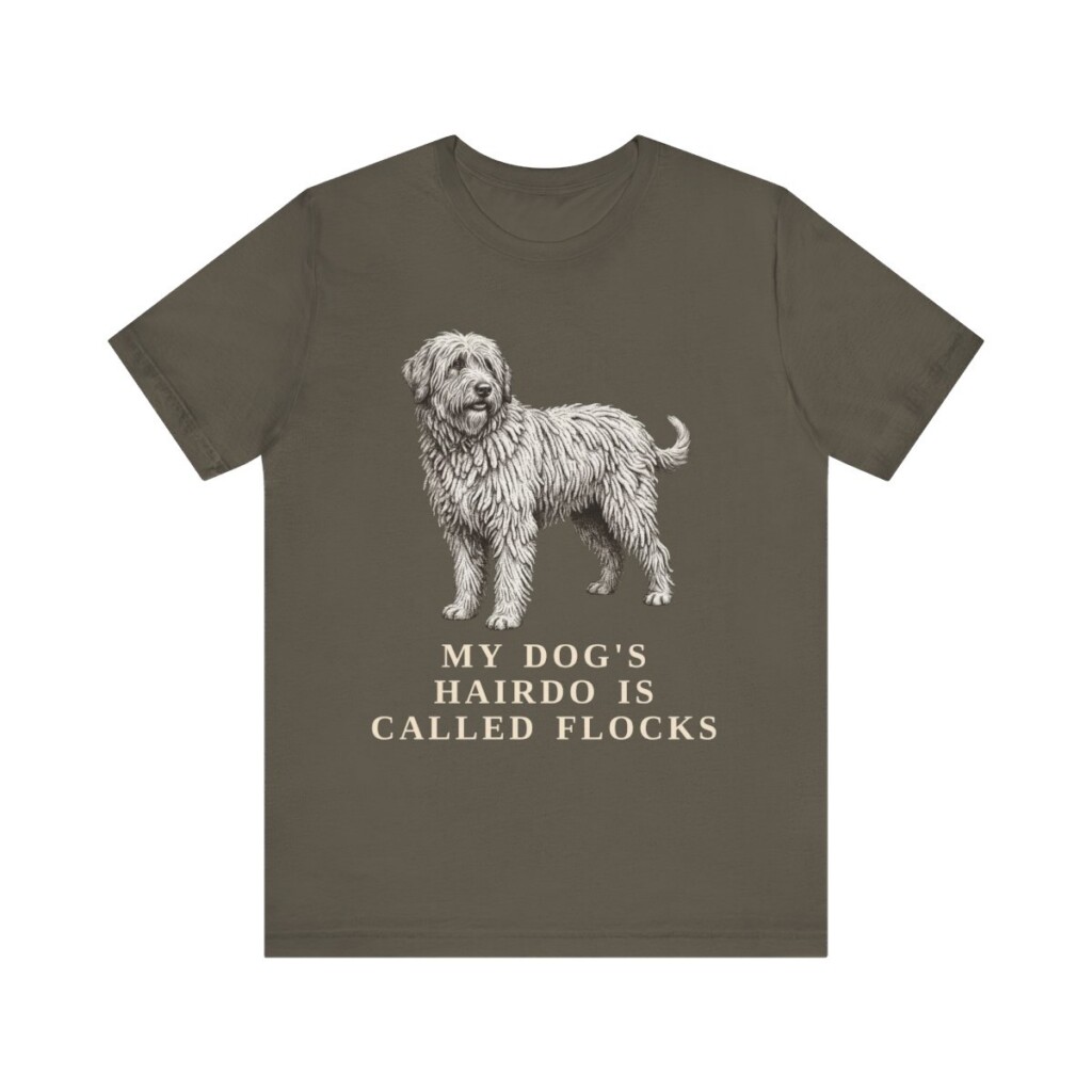 Bergamasco Sheepdog Humor Shirt, Vintage Dog Sketch Tee, Dog Humor Gift