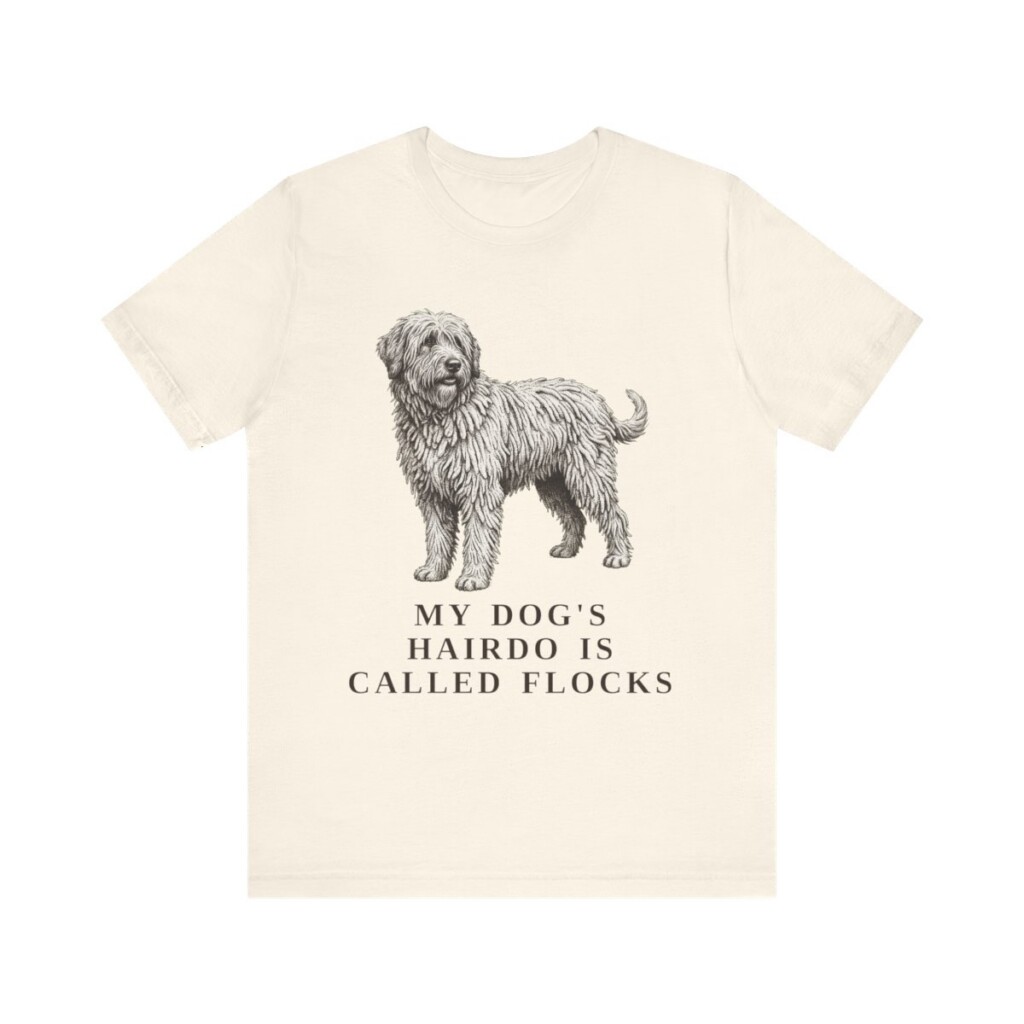 Bergamasco Sheepdog Humor Shirt, Vintage Dog Sketch Tee, Dog Humor Gift