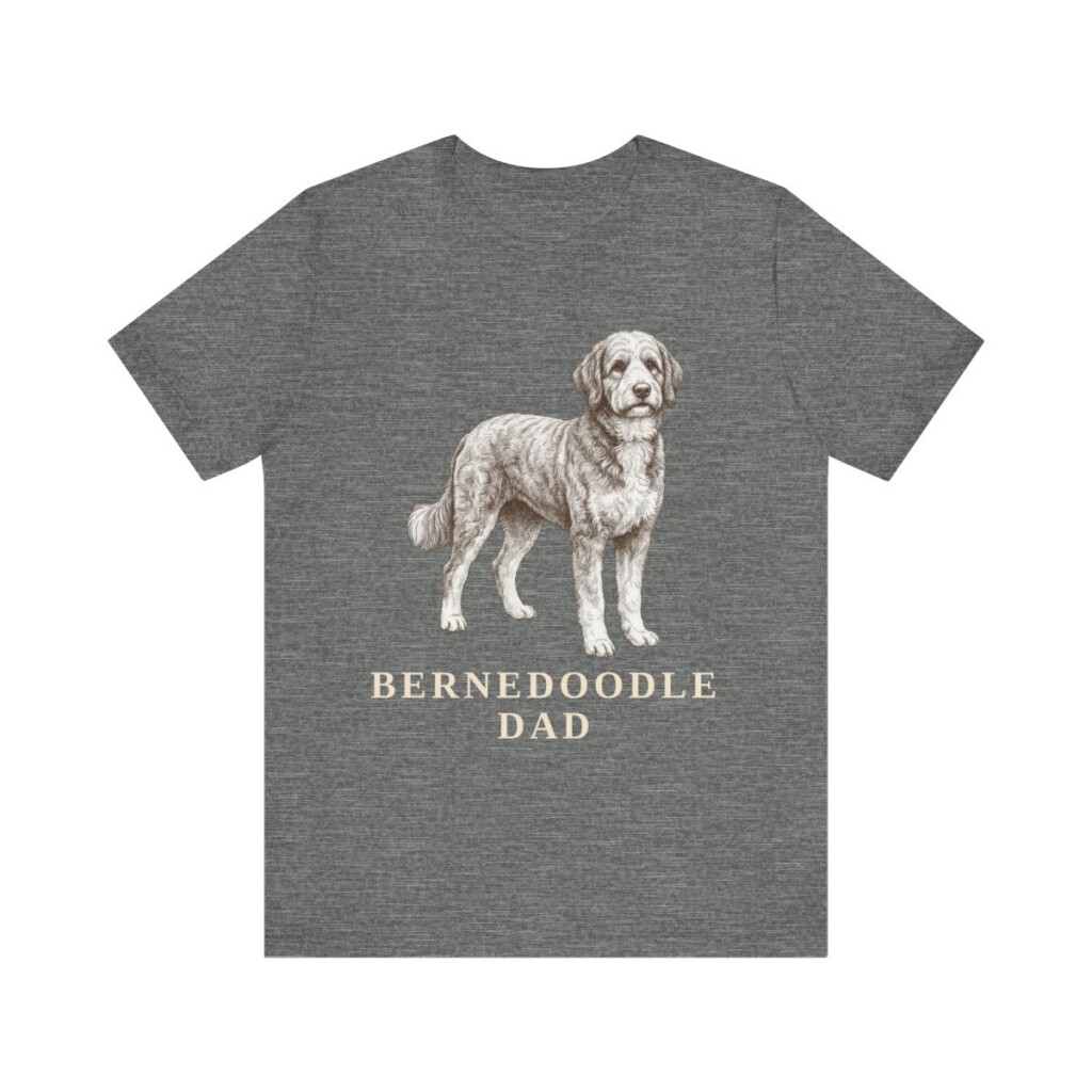Bernedoodle Dad Shirt, Vintage Dog Sketch Tee, Dog Dad Gift