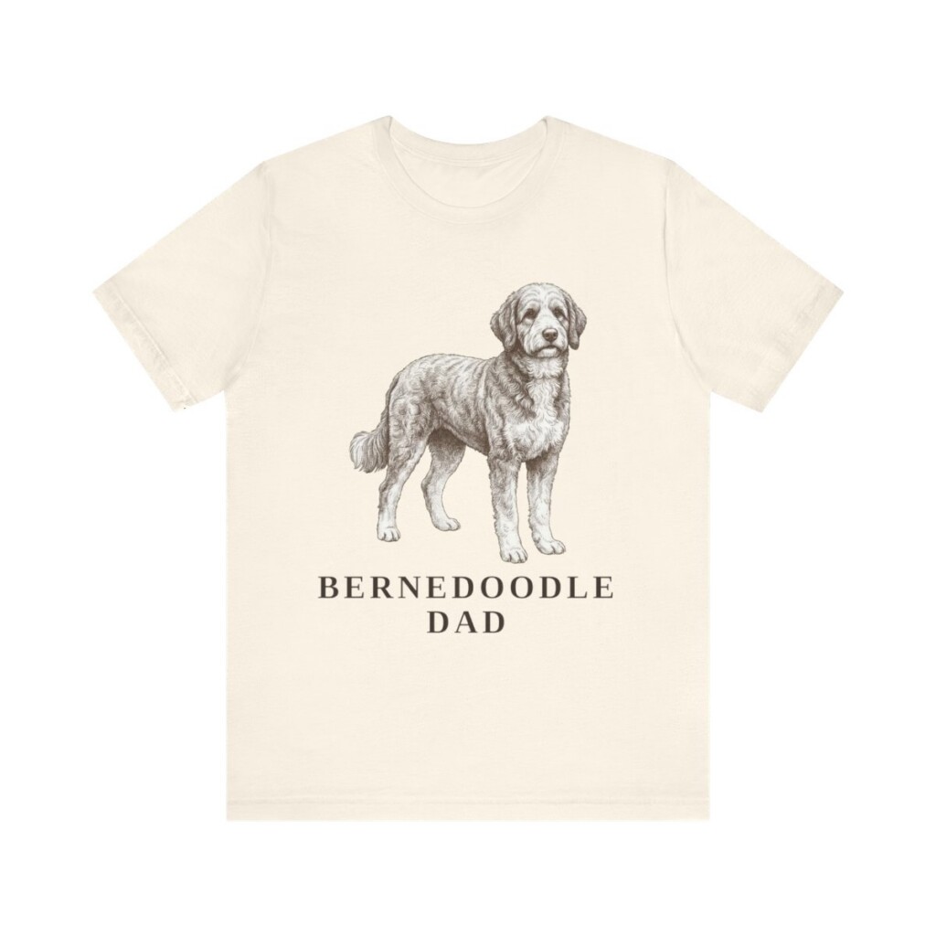 Bernedoodle Dad Shirt, Vintage Dog Sketch Tee, Dog Dad Gift