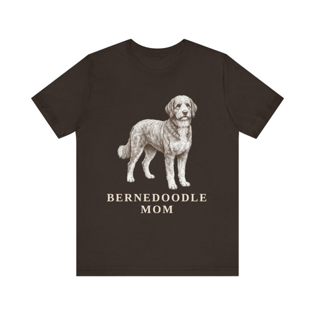 Bernedoodle Mom Shirt, Vintage Dog Sketch Tee, Dog Mom Gift