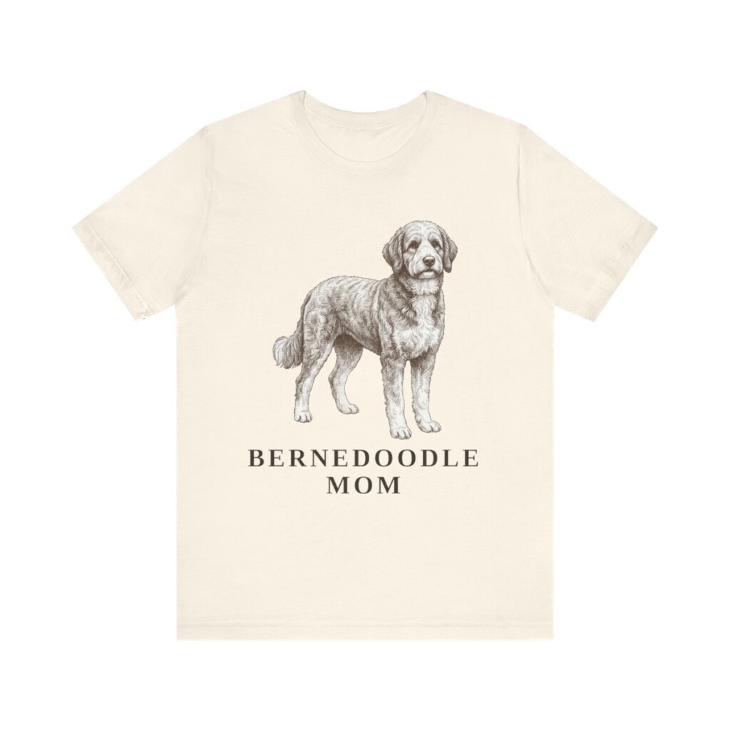 Bernedoodle Mom Shirt, Vintage Dog Sketch Tee, Dog Mom Gift