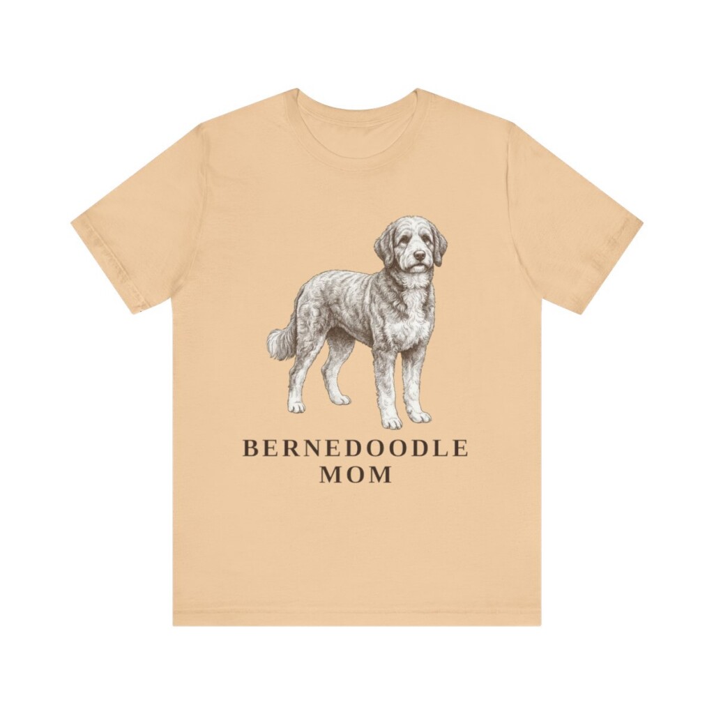Bernedoodle Mom Shirt, Vintage Dog Sketch Tee, Dog Mom Gift