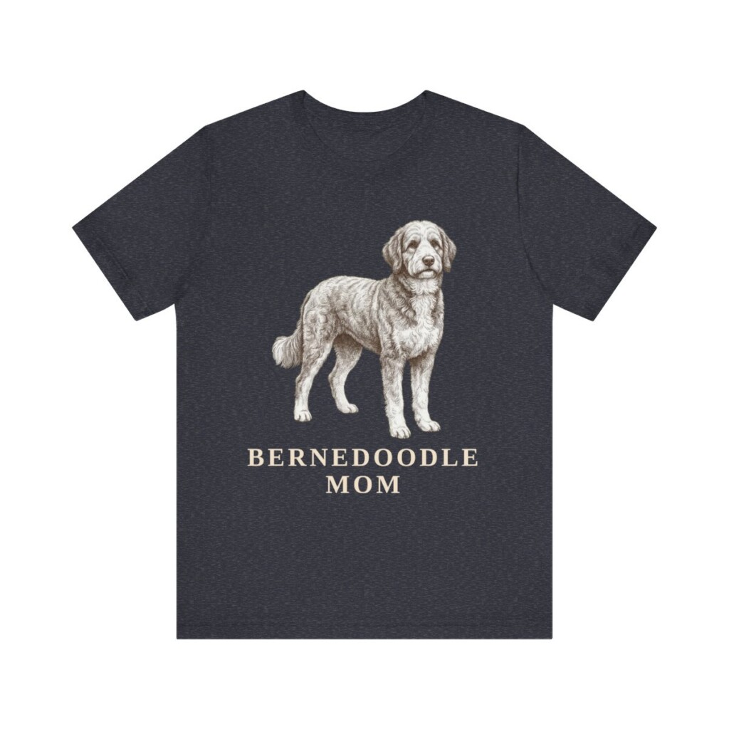 Bernedoodle Mom Shirt, Vintage Dog Sketch Tee, Dog Mom Gift