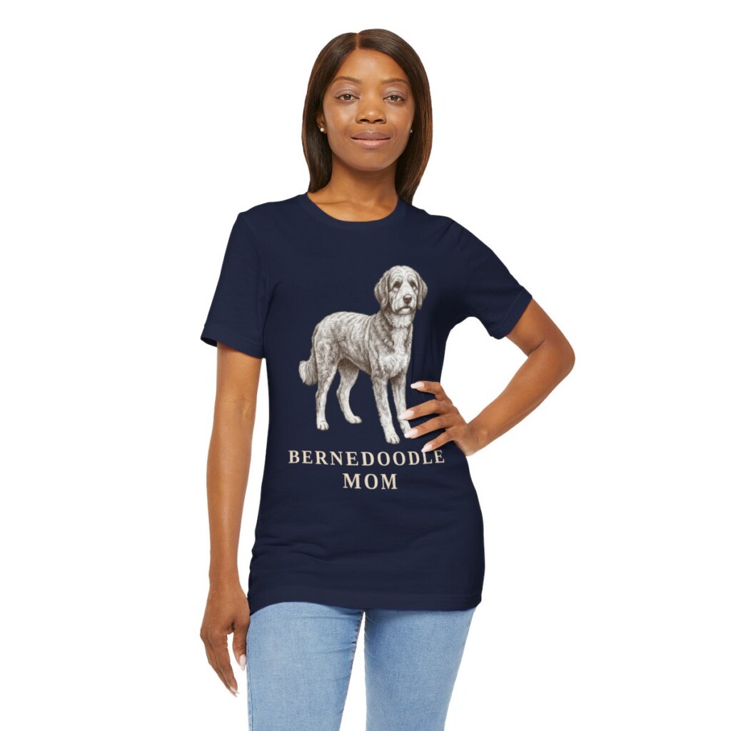 Bernedoodle Mom Shirt, Vintage Dog Sketch Tee, Dog Mom Gift