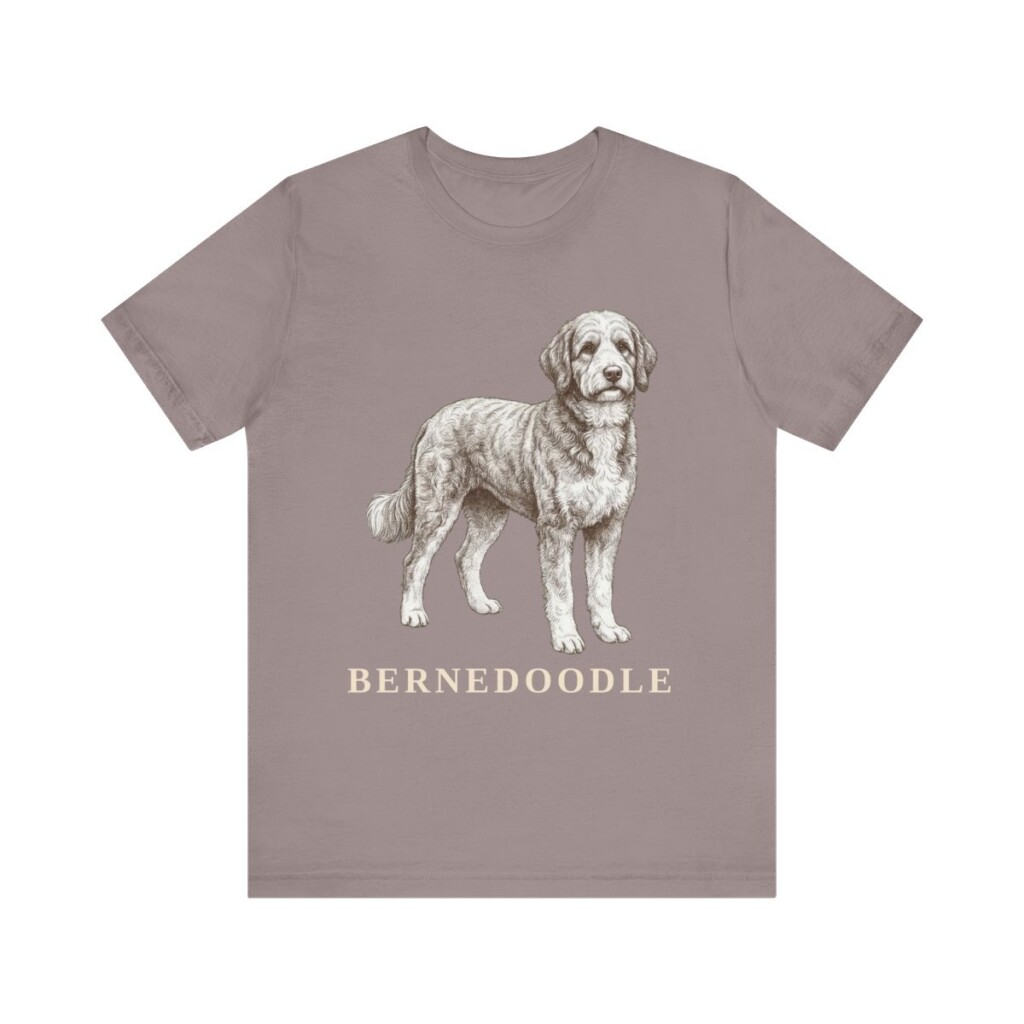Bernedoodle Lover Shirt, Vintage Dog Sketch Tee, Dog Lover Gift
