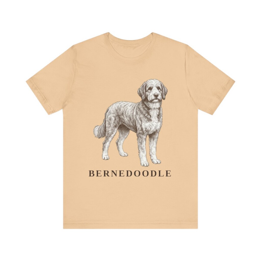 Bernedoodle Lover Shirt, Vintage Dog Sketch Tee, Dog Lover Gift