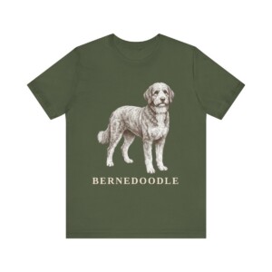 Bernedoodle Lover Shirt, Vintage Dog Sketch Tee, Dog Lover Gift