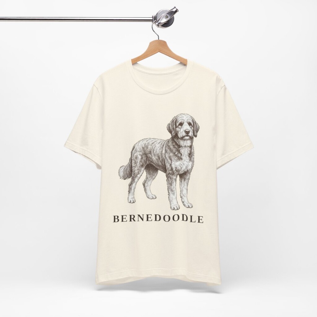 Bernedoodle Lover Shirt, Vintage Dog Sketch Tee, Dog Lover Gift
