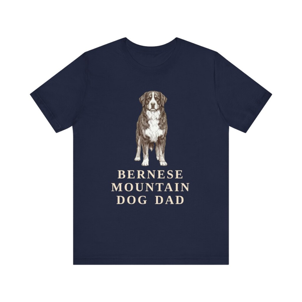 Bernese Mountain Dog Dad Shirt, Vintage Dog Sketch Tee, Dog Dad Gift