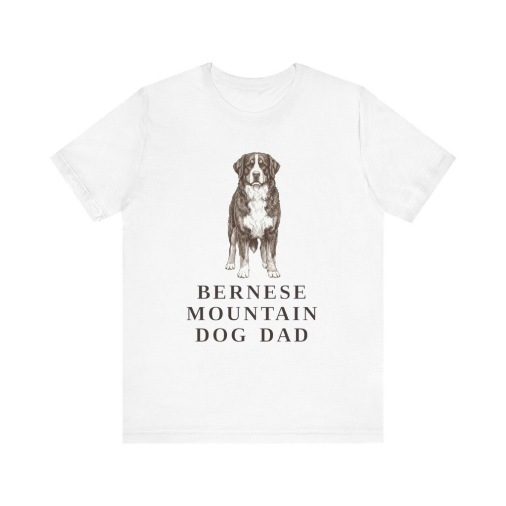 Bernese Mountain Dog Dad Shirt, Vintage Dog Sketch Tee, Dog Dad Gift