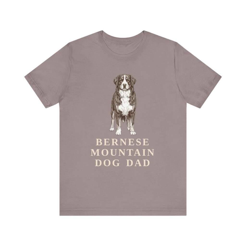 Bernese Mountain Dog Dad Shirt, Vintage Dog Sketch Tee, Dog Dad Gift