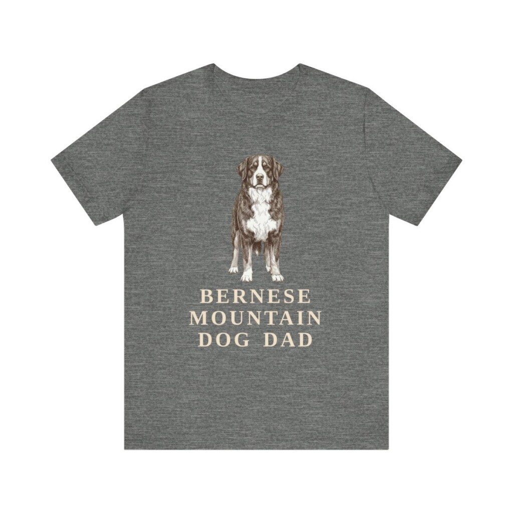 Bernese Mountain Dog Dad Shirt, Vintage Dog Sketch Tee, Dog Dad Gift