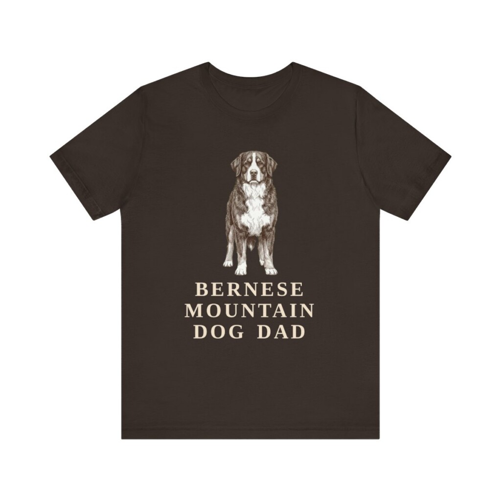 Bernese Mountain Dog Dad Shirt, Vintage Dog Sketch Tee, Dog Dad Gift