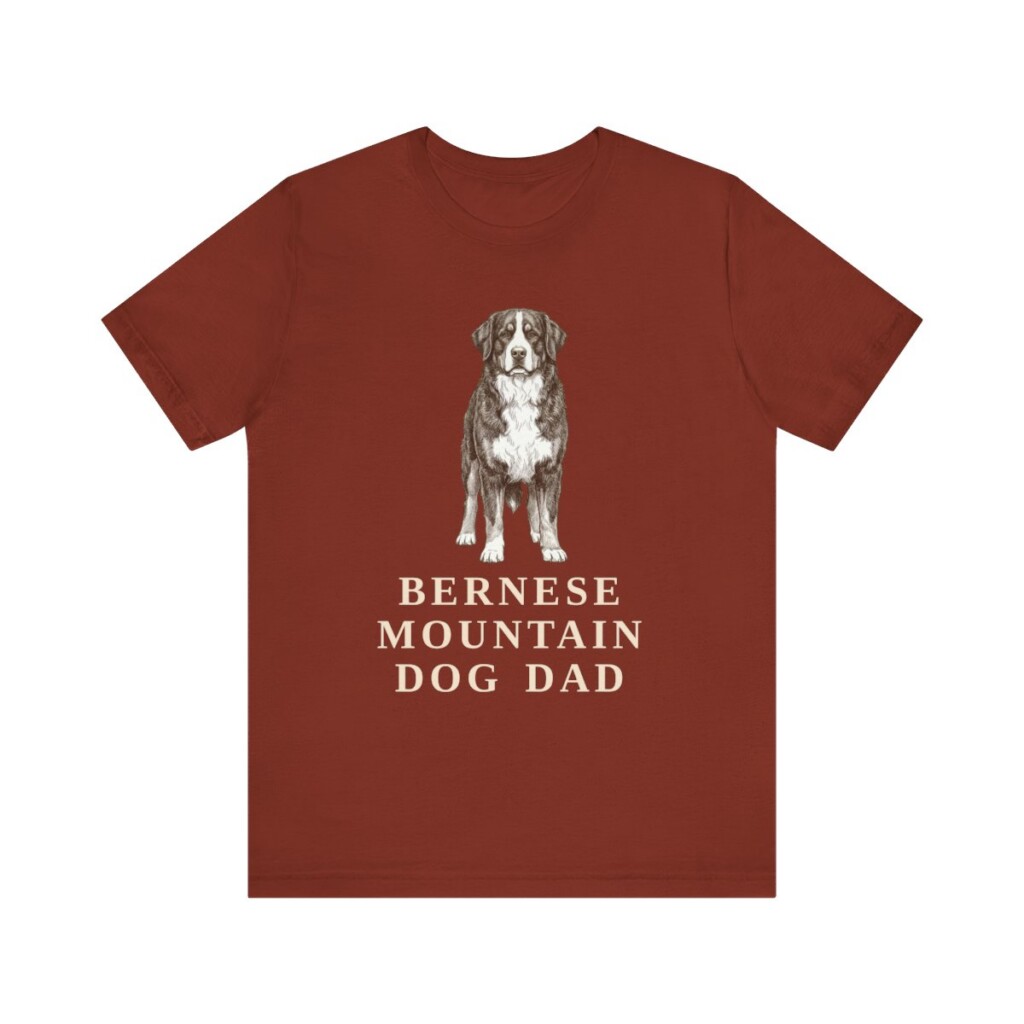 Bernese Mountain Dog Dad Shirt, Vintage Dog Sketch Tee, Dog Dad Gift