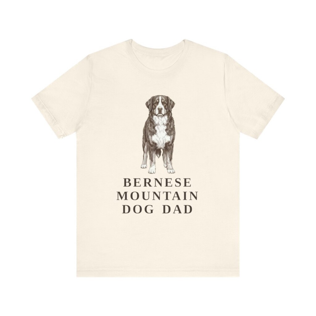 Bernese Mountain Dog Dad Shirt, Vintage Dog Sketch Tee, Dog Dad Gift