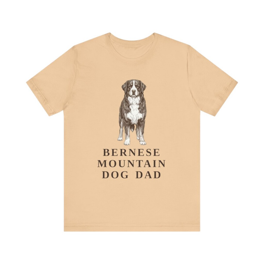 Bernese Mountain Dog Dad Shirt, Vintage Dog Sketch Tee, Dog Dad Gift