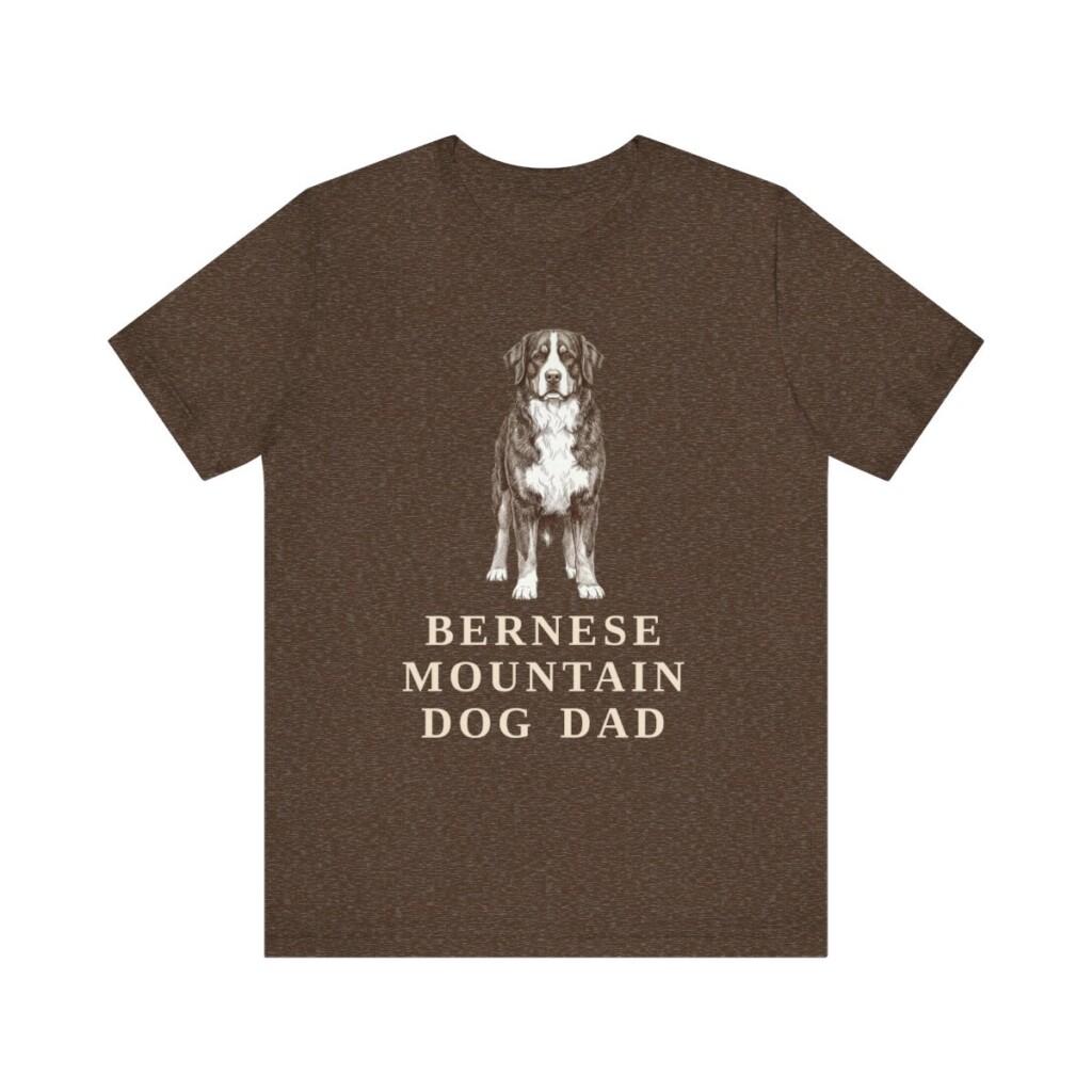 Bernese Mountain Dog Dad Shirt, Vintage Dog Sketch Tee, Dog Dad Gift