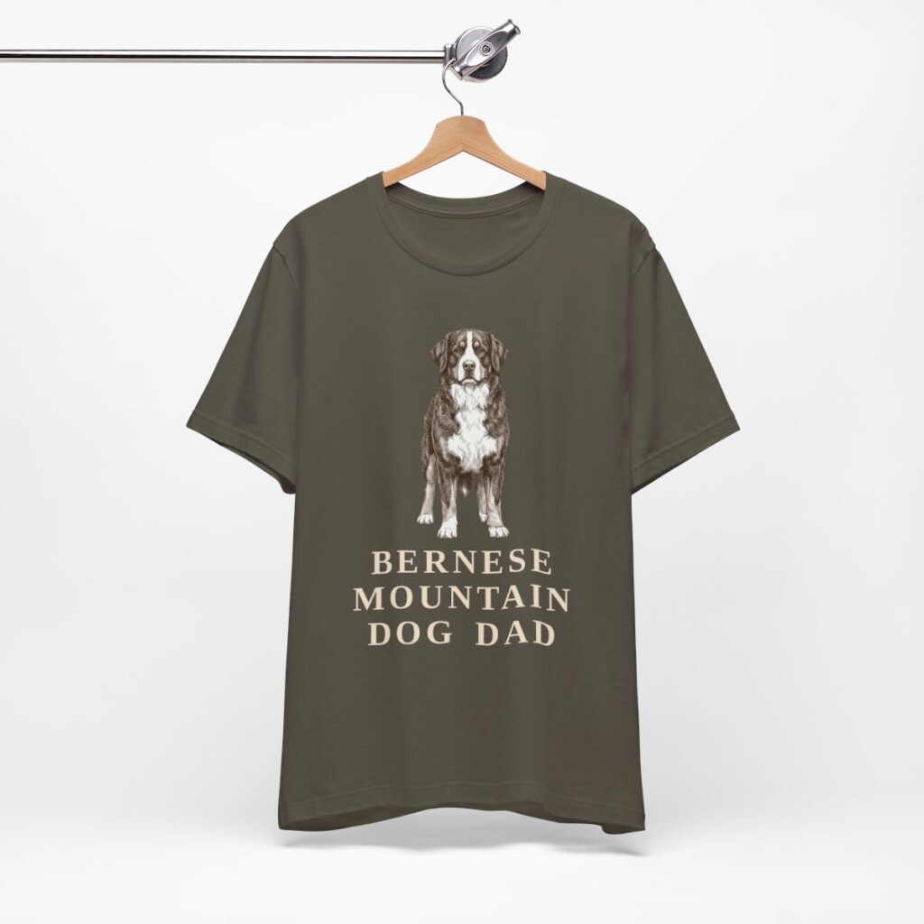 Bernese Mountain Dog Dad Shirt, Vintage Dog Sketch Tee, Dog Dad Gift