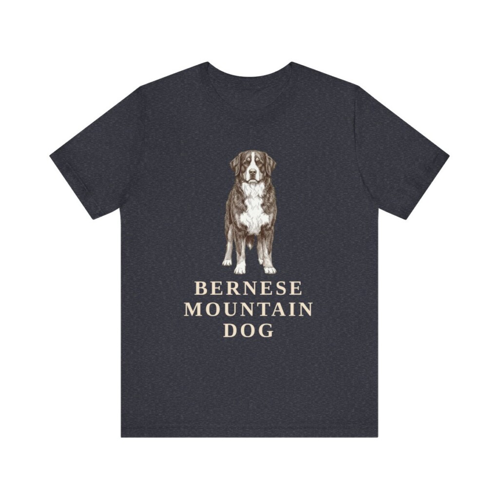 Bernese Mountain Dog Lover Shirt, Vintage Dog Sketch Tee, Dog Lover Gift