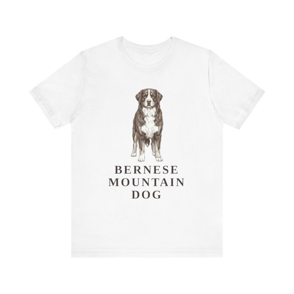 Bernese Mountain Dog Lover Shirt, Vintage Dog Sketch Tee, Dog Lover Gift