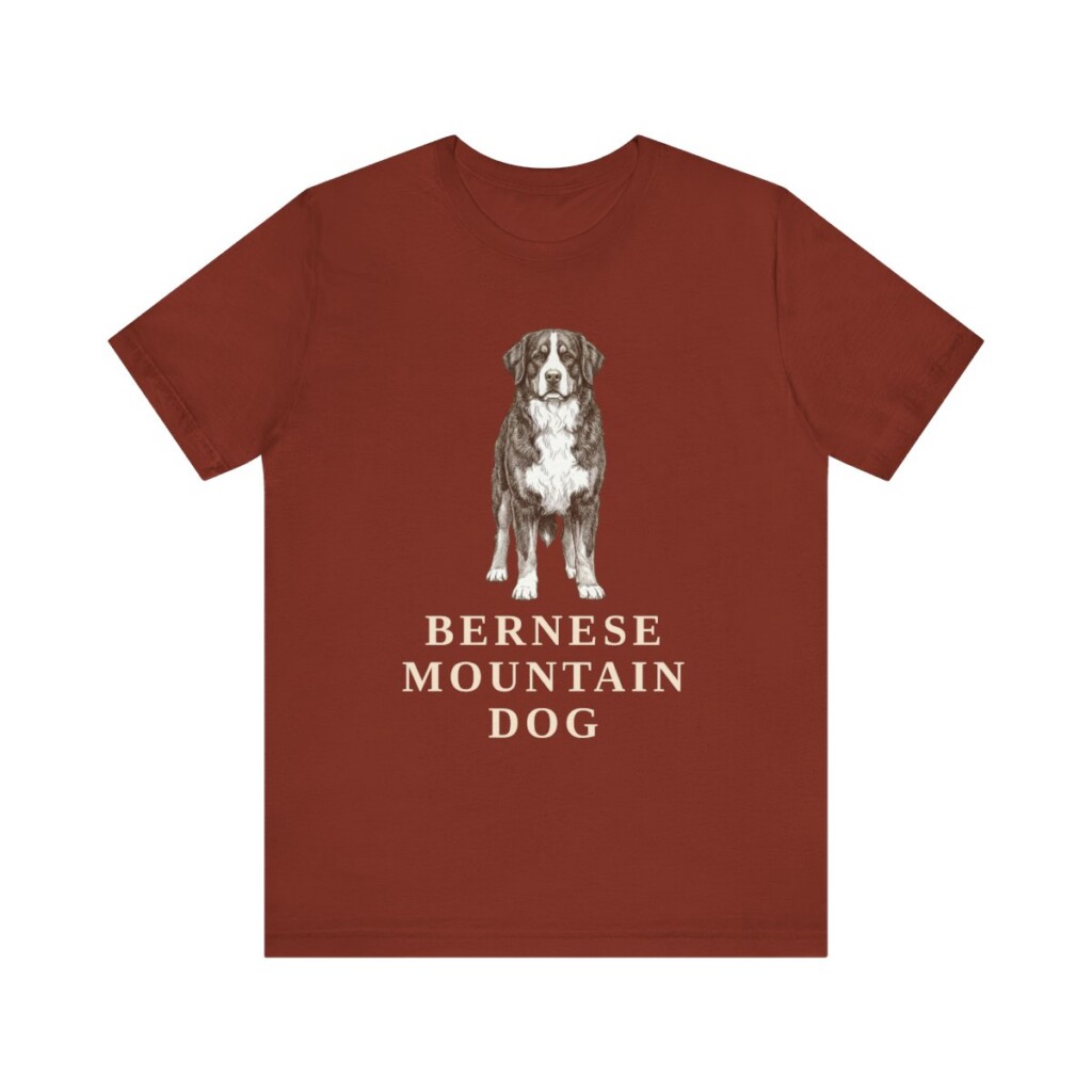Bernese Mountain Dog Lover Shirt, Vintage Dog Sketch Tee, Dog Lover Gift