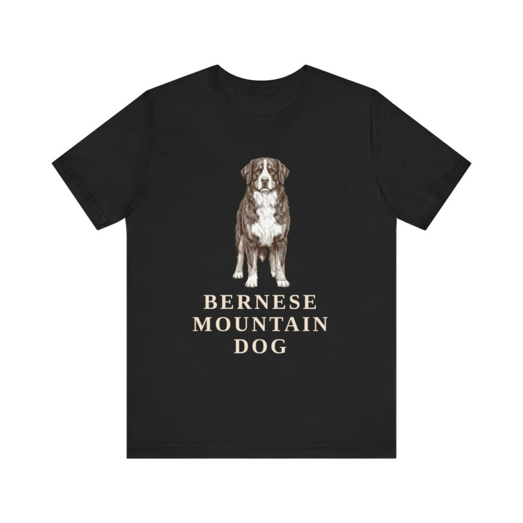 Bernese Mountain Dog Lover Shirt, Vintage Dog Sketch Tee, Dog Lover Gift